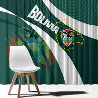 Bolivia Football Window Curtain La Verde Sporty Curves Style - Wonder Print Shop
