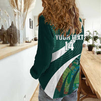 Custom Bolivia Football Women Casual Shirt La Verde Sporty Curves Style - Wonder Print Shop