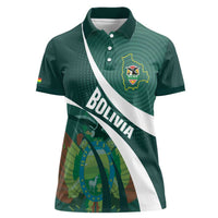 Custom Bolivia Football Women Polo Shirt La Verde Sporty Curves Style - Wonder Print Shop