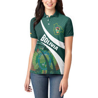 Custom Bolivia Football Women Polo Shirt La Verde Sporty Curves Style - Wonder Print Shop