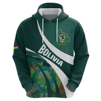 Custom Bolivia Football Zip Hoodie La Verde Sporty Curves Style - Wonder Print Shop