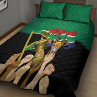 Personalised South Africa Special Holiday Quilt Bed Set Springboks Champions Celebration Rugby Is My Soul - Wonder Print Shop