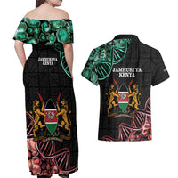 Kenya Is In My DNA Couples Matching Off Shoulder Maxi Dress and Hawaiian Shirt Kenyan Map Happy Jamhuri Day - Wonder Print Shop