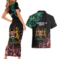 Kenya Is In My DNA Couples Matching Short Sleeve Bodycon Dress and Hawaiian Shirt Kenyan Map Happy Jamhuri Day - Wonder Print Shop
