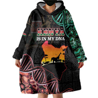 Kenya Is In My DNA Wearable Blanket Hoodie Kenyan Map Happy Jamhuri Day - Wonder Print Shop
