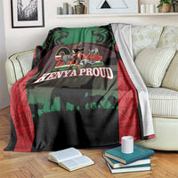 Proud Kenya 254 Blanket Kenyan Safari Animals