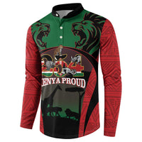 Proud Kenya 254 Button Sweatshirt Kenyan Safari Animals - Wonder Print Shop