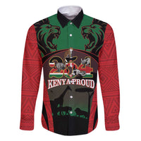 Proud Kenya 254 Family Matching Off Shoulder Short Dress and Hawaiian Shirt Kenyan Safari Animals - Wonder Print Shop