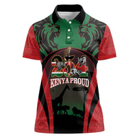 Proud Kenya 254 Women Polo Shirt Kenyan Safari Animals - Wonder Print Shop