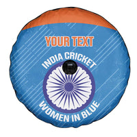 Custom India Cricket Spare Tire Cover Go Women In Blue - Wonder Print Shop