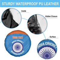 Custom India Cricket Spare Tire Cover Go Women In Blue - Wonder Print Shop