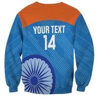 Custom India Cricket Sweatshirt Go Women In Blue - Wonder Print Shop