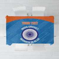 Custom India Cricket Tablecloth Go Women In Blue - Wonder Print Shop