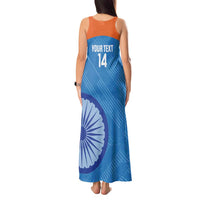 Custom India Cricket Tank Maxi Dress Go Women In Blue - Wonder Print Shop