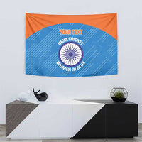 Custom India Cricket Tapestry Go Women In Blue - Wonder Print Shop