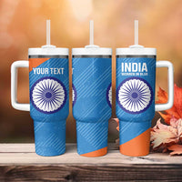 Personalised India Cricket Tumbler With Handle Go Women In Blue - Wonder Print Shop