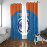 Custom India Cricket Window Curtain Go Women In Blue - Wonder Print Shop