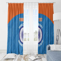 Custom India Cricket Window Curtain Go Women In Blue - Wonder Print Shop