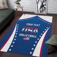 Custom USA 2025 Volleyball Area Rug Sporty Style