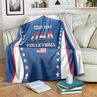 Custom USA 2025 Volleyball Blanket Sporty Style