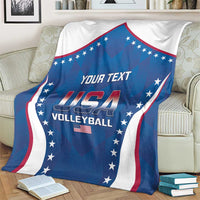Custom USA 2025 Volleyball Blanket Sporty Style
