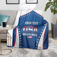 Custom USA 2025 Volleyball Blanket Sporty Style