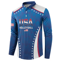 Custom USA 2025 Volleyball Button Sweatshirt Sporty Style