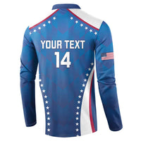 Custom USA 2025 Volleyball Button Sweatshirt Sporty Style