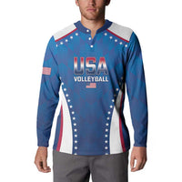 Custom USA 2025 Volleyball Button Sweatshirt Sporty Style