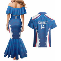 Custom USA 2025 Volleyball Couples Matching Mermaid Dress and Hawaiian Shirt Sporty Style