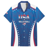 Custom USA 2025 Volleyball Family Matching Off The Shoulder Long Sleeve Dress and Hawaiian Shirt Sporty Style
