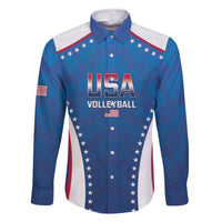Custom USA 2025 Volleyball Family Matching Off The Shoulder Long Sleeve Dress and Hawaiian Shirt Sporty Style