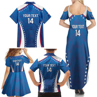 Custom USA 2025 Volleyball Family Matching Summer Maxi Dress and Hawaiian Shirt Sporty Style
