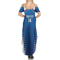 Custom USA 2025 Volleyball Family Matching Summer Maxi Dress and Hawaiian Shirt Sporty Style