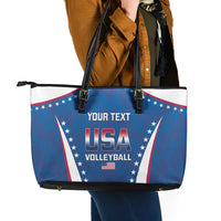 Custom USA 2025 Volleyball Leather Tote Bag Sporty Style