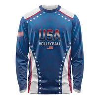 Custom USA 2025 Volleyball Long Sleeve Shirt Sporty Style