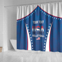 Custom USA 2025 Volleyball Shower Curtain Sporty Style