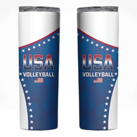 Custom USA 2025 Volleyball Skinny Tumbler Sporty Style