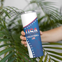 Custom USA 2025 Volleyball Skinny Tumbler Sporty Style