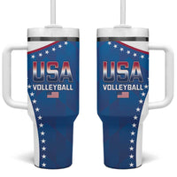 Custom USA 2025 Volleyball Tumbler With Handle Sporty Style