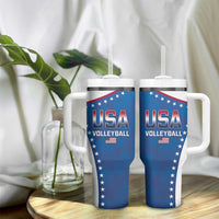 Custom USA 2025 Volleyball Tumbler With Handle Sporty Style