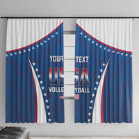 Custom USA 2025 Volleyball Window Curtain Sporty Style