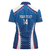 Custom USA 2025 Volleyball Women Polo Shirt Sporty Style