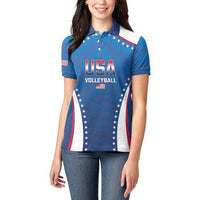 Custom USA 2025 Volleyball Women Polo Shirt Sporty Style