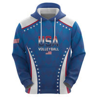 Custom USA 2025 Volleyball Zip Hoodie Sporty Style