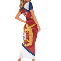 Custom Serbia Volleyball Short Sleeve Bodycon Dress 2025 Go Champions