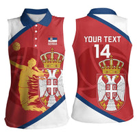 Custom Serbia Volleyball Women Sleeveless Polo Shirt 2025 Go Champions