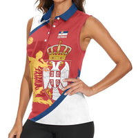 Custom Serbia Volleyball Women Sleeveless Polo Shirt 2025 Go Champions