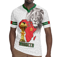 Morocco Football Custom Rugby Jersey Atlas Lions Champions African White Islamic Pattern