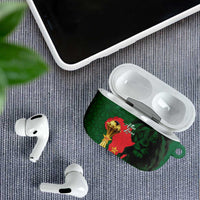 Morocco Football Custom AirPods Case Atlas Lions Champions African Green Islamic Pattern